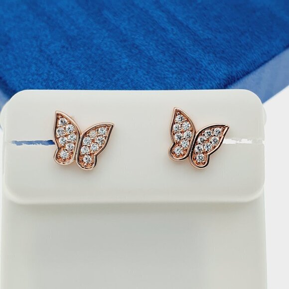 "14K Rose Gold Plated 925 Sterling Silver Earrings for Women/Girls, US44013 - Picture 11 of 11